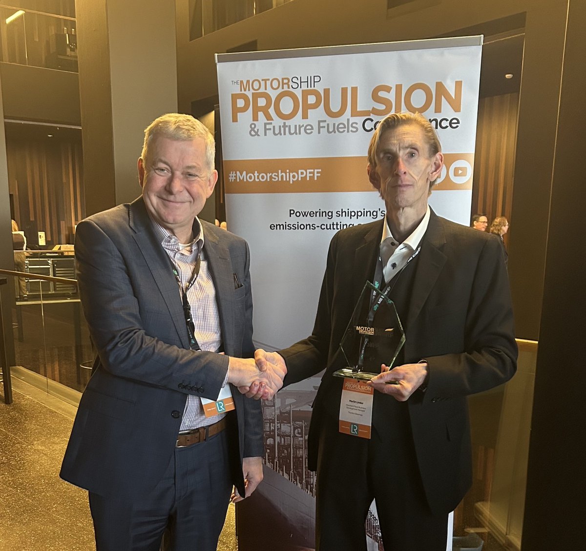 JLA_Comm's tweet image. .@ThordonBearings wins 2025 Motorship award for T-BOSS® sterntubeless ship design j-l-a.com/press_releases… #TBOSS #maritimetechnology #smartshipping #maritimeinnovation #shippingindustry