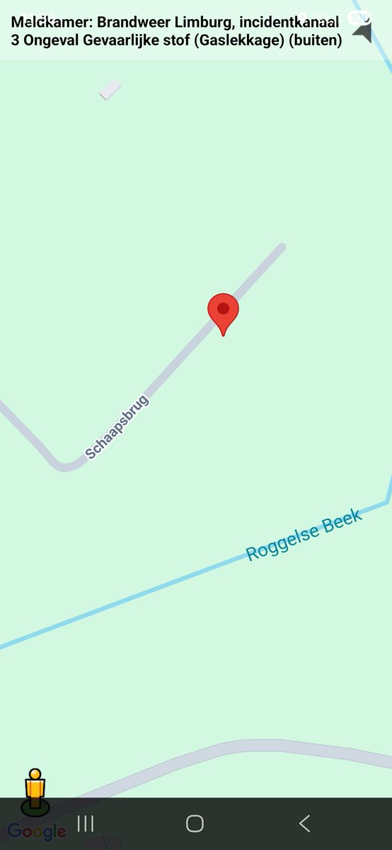 Gaslekkage bij Schaapsbrug in Heibloem