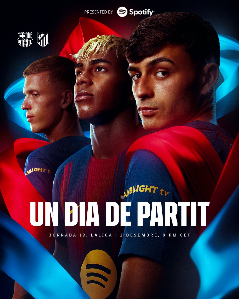 Un dia de partit!
<a href="/FCBarcelona/">FC Barcelona</a> 🆚 <a href="/Atleti/">Atlético de Madrid</a> 
21:00 horas en el 🏟️ Spotify Camp Nou 
Jornada de <a href="/LaLiga/">LALIGA</a> vital para dar un puñetazo en la mesa. Hoy tiene que ser un punto de inflexión de cara al futuro. Recibimos al tercero. Hoy no se juega, se gana. Os esperamos a todos en la peña!!