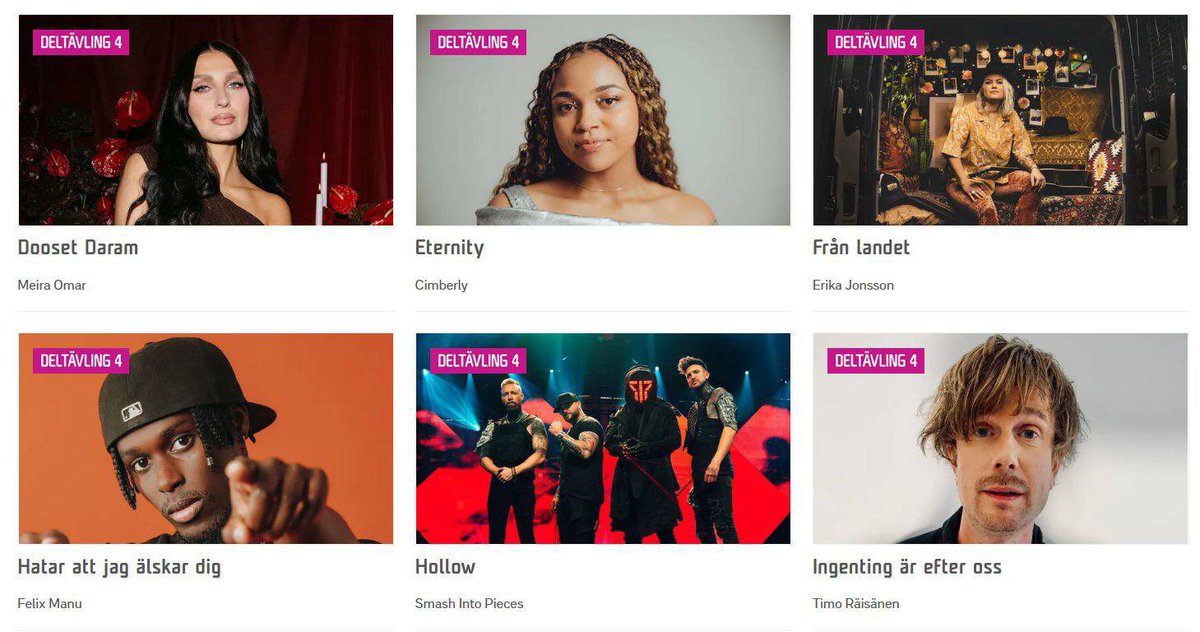 🇸🇪 #Melfest2026 4. Yarı Final İsimleri