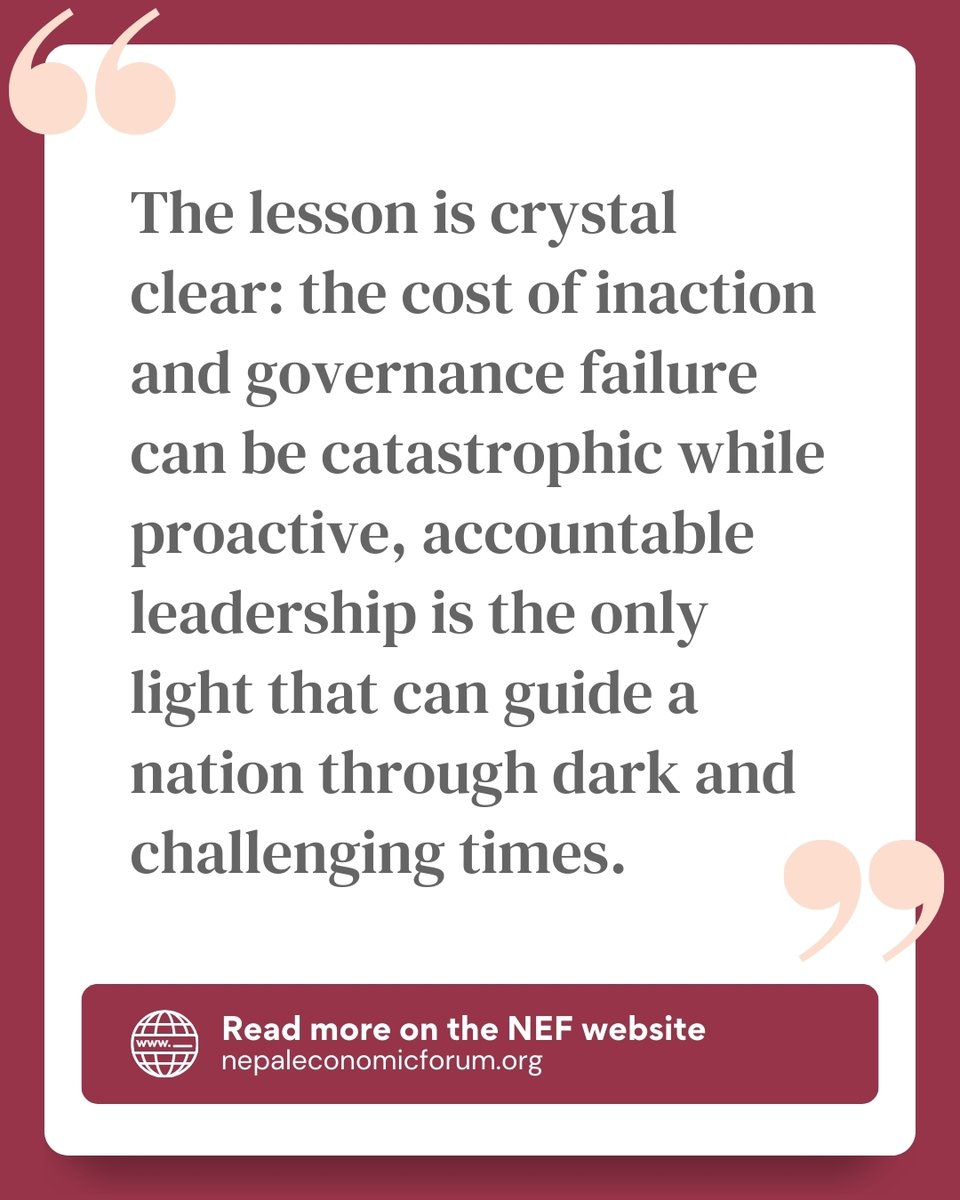 NEFNepal's tweet photo. What connects the mass protests in Sri Lanka (2022), Bangladesh (2024), and Nepal (2025)?
Sampada Regmi examines the parallels and lessons in this week's #NEFtake.
Read here: https://t.co/CNuLk44OAT
#NEF2025 #Nepal #SriLanka #Bangladesh #SouthAsia #Youth https://t.co/fRTn56mPsZ