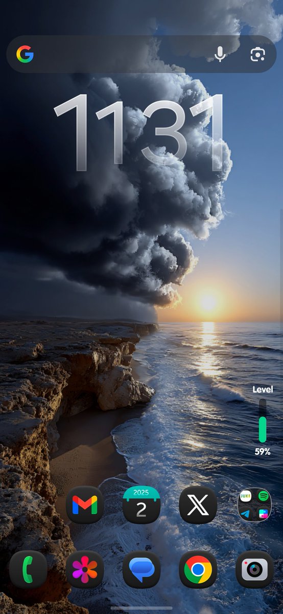 Rene_Amsterdam's tweet image. 🌤️ Amazing Sunset 🌤️

Wallpaper by @Halleyapps 

To download from his page here at X,see pic 2 and 3,
And here 👇🏻 pic 4 

iOS 26 kwgt Clockwidget by @Ahmadansari2233 

OneDark 3D iconpack by @EatosApps 

@NovaLauncher 

@SamsungNL Galaxy S25 Plus