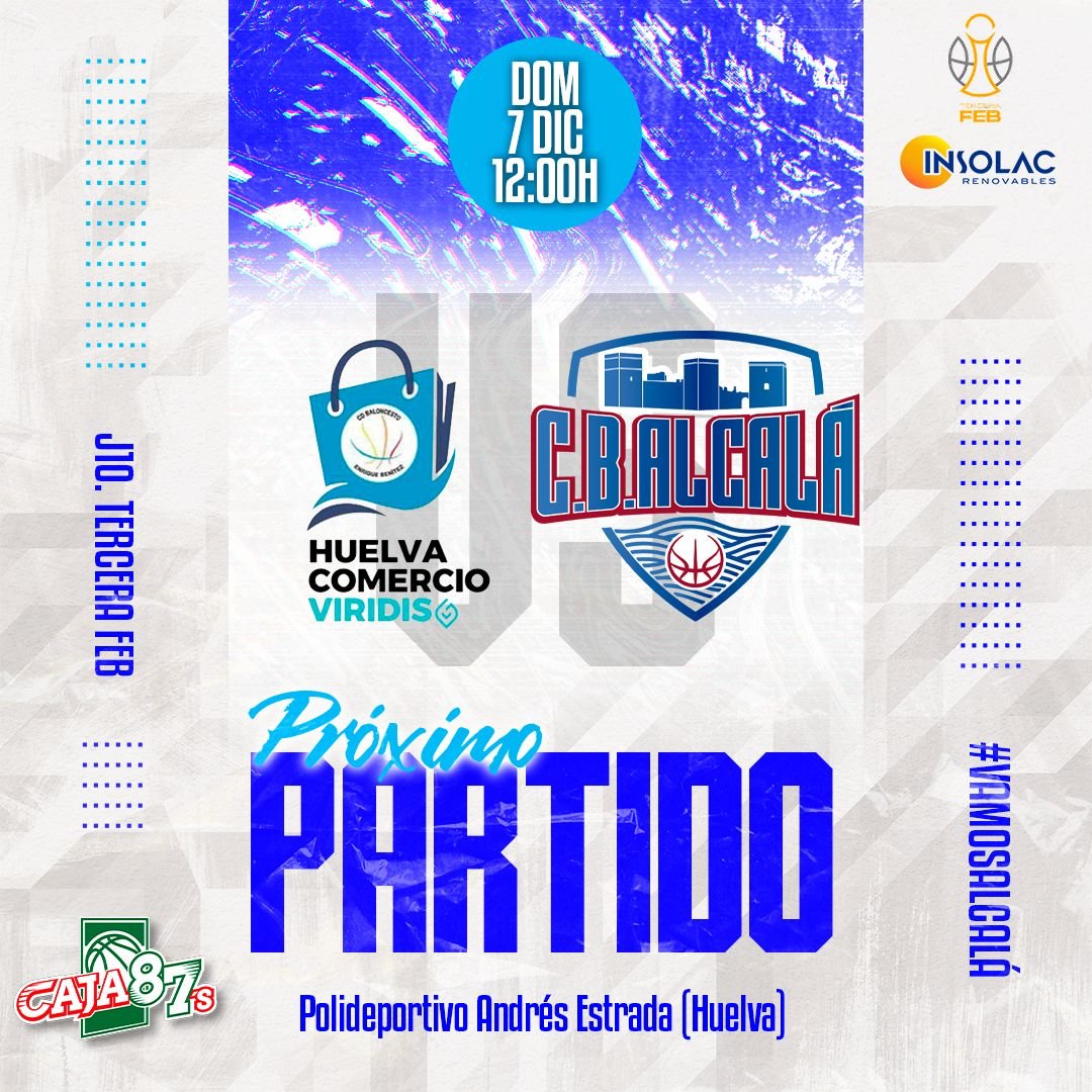 CBAlcalaG's tweet image. ¡𝐄𝐬𝐭𝐚 𝐬𝐞𝐦𝐚𝐧𝐚 𝐣𝐮𝐠𝐚𝐦𝐨𝐬 𝐞𝐧 𝐇𝐮𝐞𝐥𝐯𝐚!

Se viene partidazo en el Andrés Estrada el domingo. 

¡Vamos a prepararlo a tope, equipo! 🔥

#VamosAlcalá