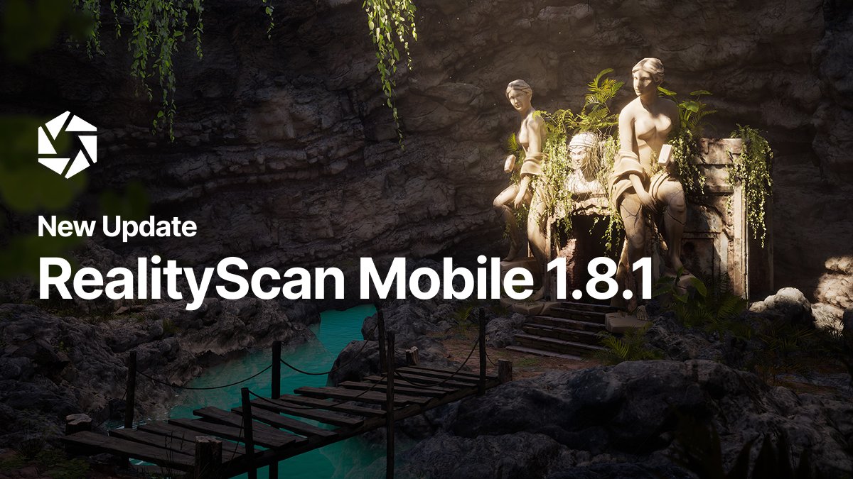 UnrealEngine's tweet image. New update! RealityScan Mobile 1.8.1 is now available featuring multiple fixes and improvements. ✨

Download RealityScan Mobile from your favorite app store:
realityscan.com/mobile

📝 Release notes: epic.gm/realityscan-mo…