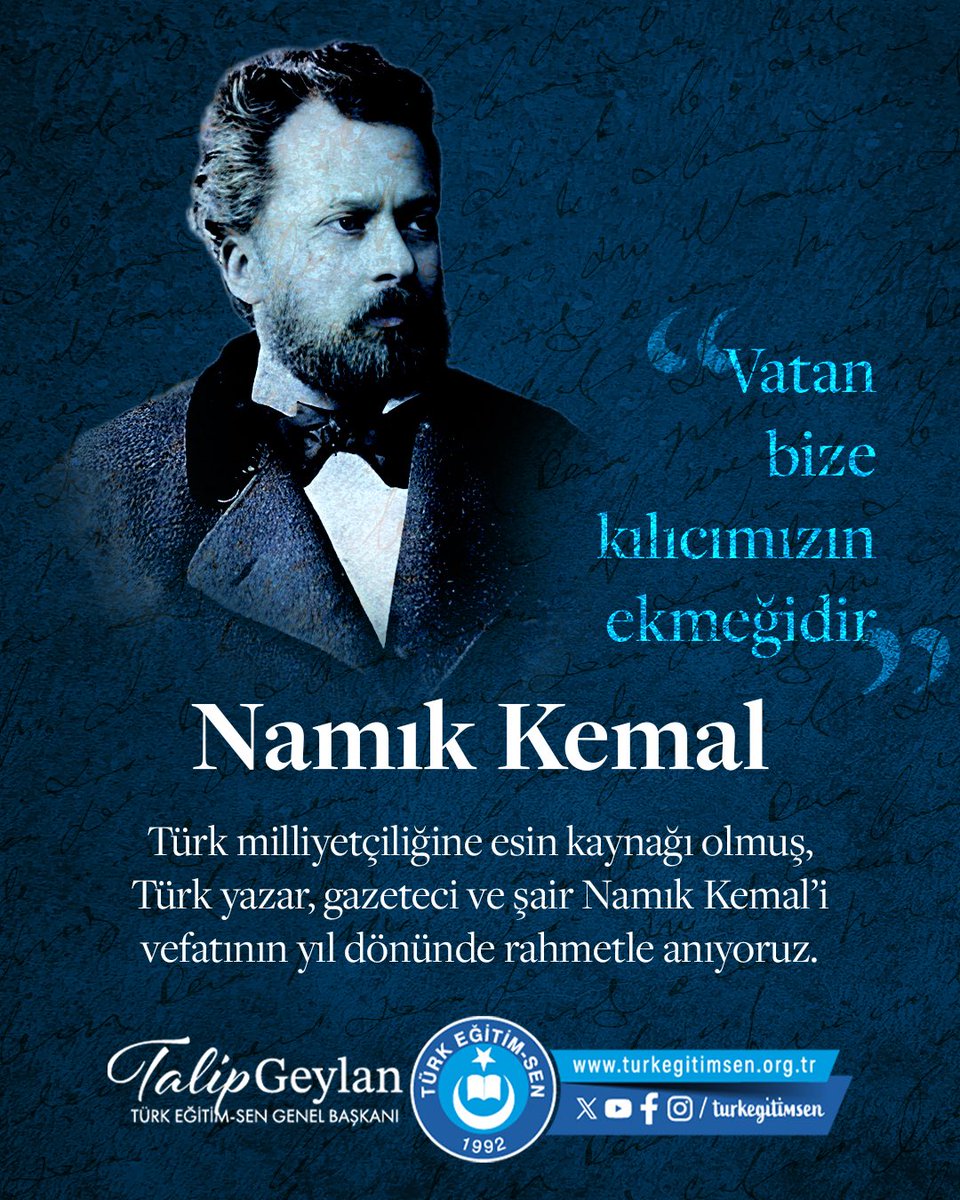 Rahmetle anıyoruz..

#NamıkKemal