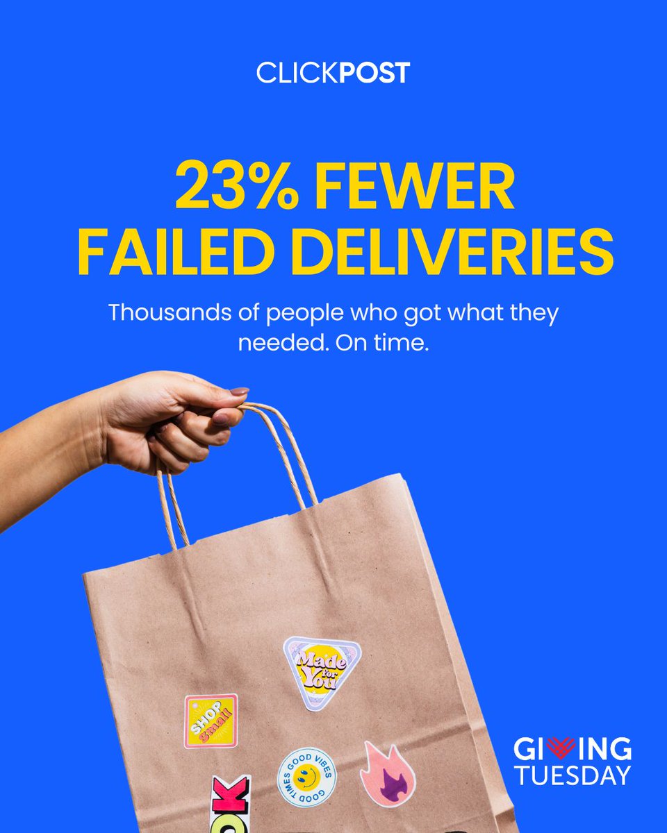 ClickPostTech's tweet image. Every parcel is a tiny emotional gamble.
This year we cut WISMO by 47% - fewer panic refreshes, more “finally!” moments.
#GivingTuesday
What’s a delivery you still remember? Comment below👇