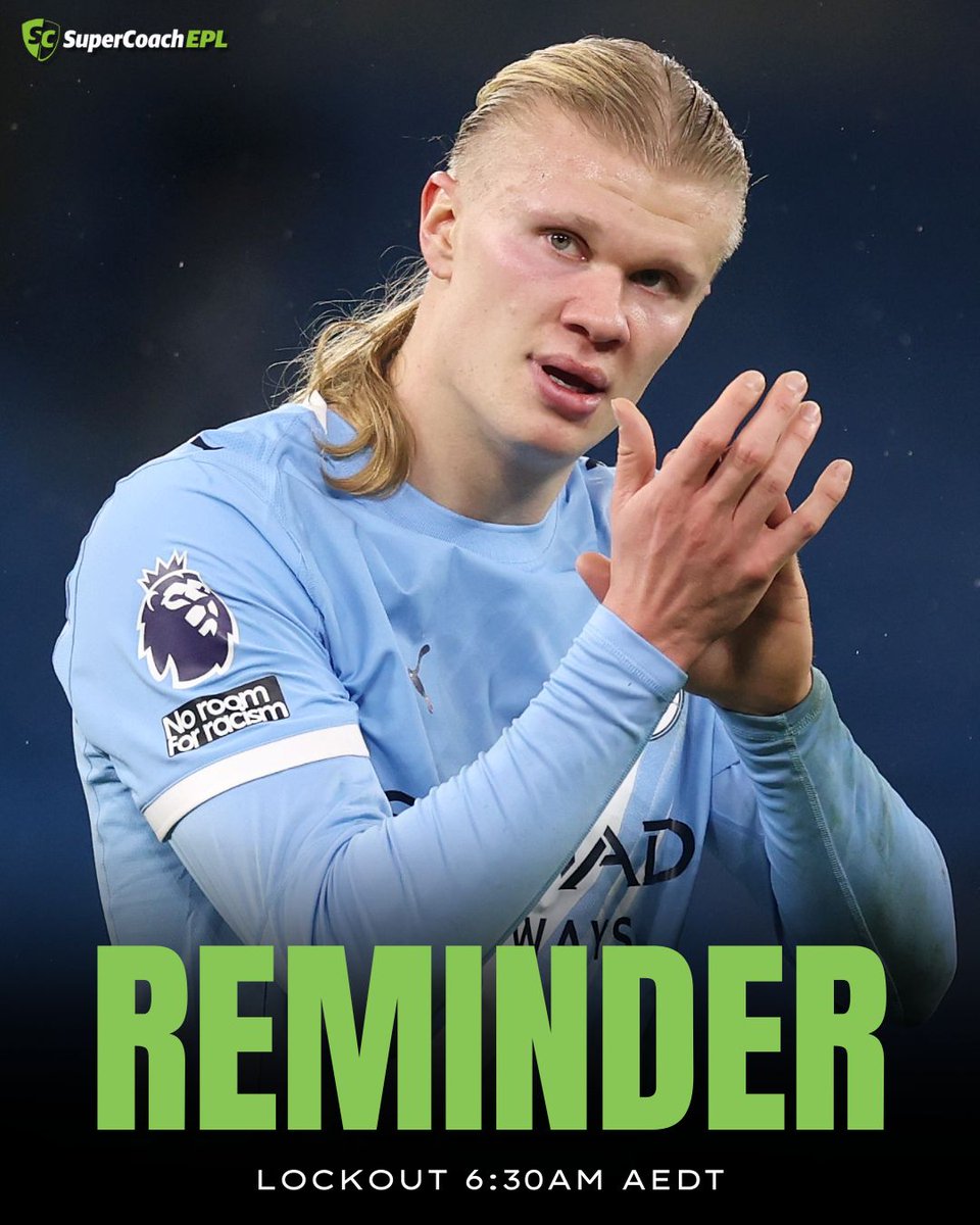‼️EARLY LOCKOUT

The first game of the round kicks off tomorrow morning.

Who are you trading in? ⌛️

#SuperCoach #EPL