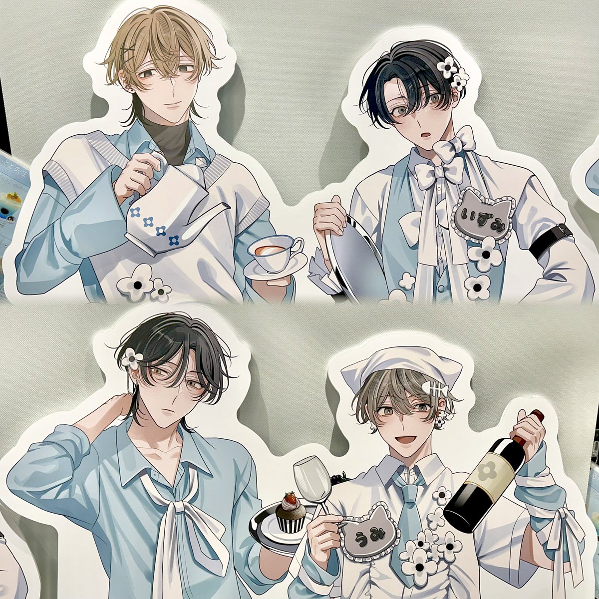 とと先生のコラボ🩵ིྀ
いちいずばぶちゃん、せなうみばぶちゃんめためたかわいかったꕀ🍼🍼🍼
たくさん飲めないからドリンクチケットとティーバッグにしてとりあえず1杯だけ🫖⁎⁺
後期も行きます🎶

#スパイシーミルクキャンディ
#猫っ毛と悪癖
#つるいととファボテリア
#つるいとと 先生♡(<a href="/totoWC_/">つるいとと🌫10/7単行本発売</a>)