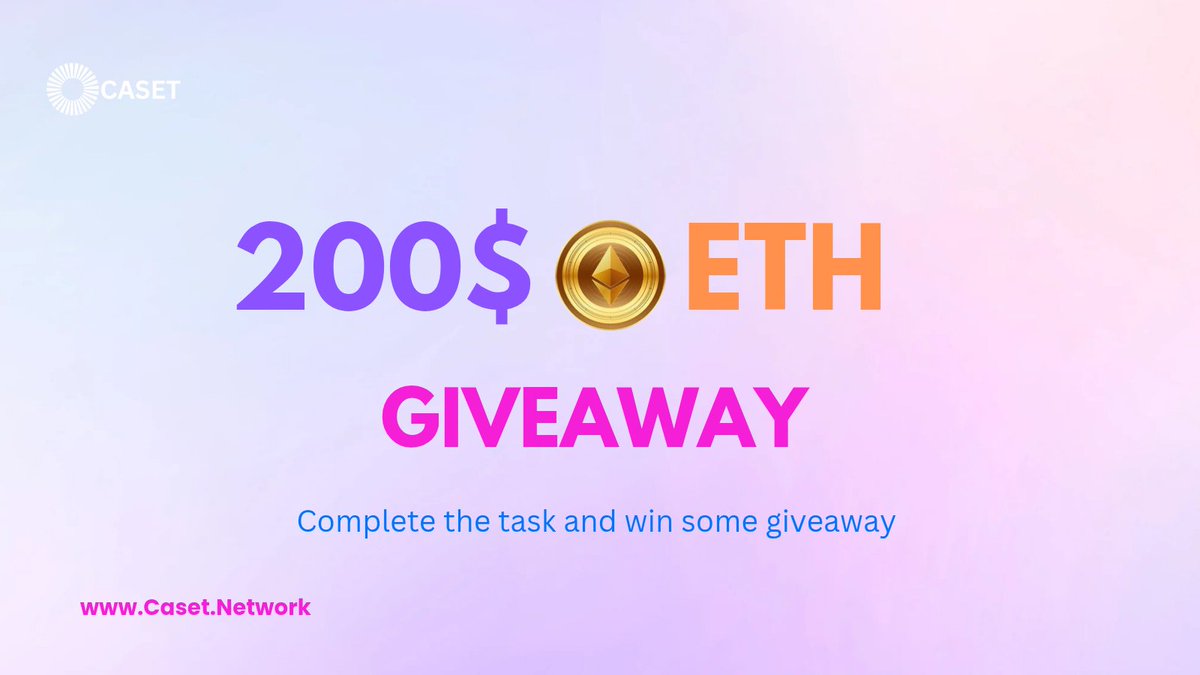 casetnetwork's tweet photo. 📢 $200 GIVEAWAY! 🎉

We’re giving away $200 to lucky winners! 💸
To enter:

1.  Follow @casetnetwork ✅
2. Like this post ❤️
3. Retweet 🔁
4. Reply with your wallet address 💼

Winner announced in 48 hours. Let’s go! 🔥 https://t.co/qc9rQ0pQxo