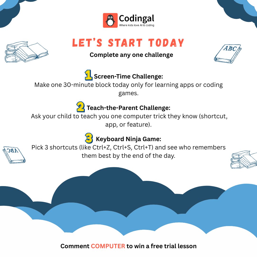 codingal's tweet image. Did you know- World Computer Literacy Day was launched by Indian computer company NIIT to mark its 20th anniversary in 2001.

Computer literacy isn’t just about knowing how to use a computer – it’s about knowing how to think with one.

👉 Enrol your child in a live 1:1 or…