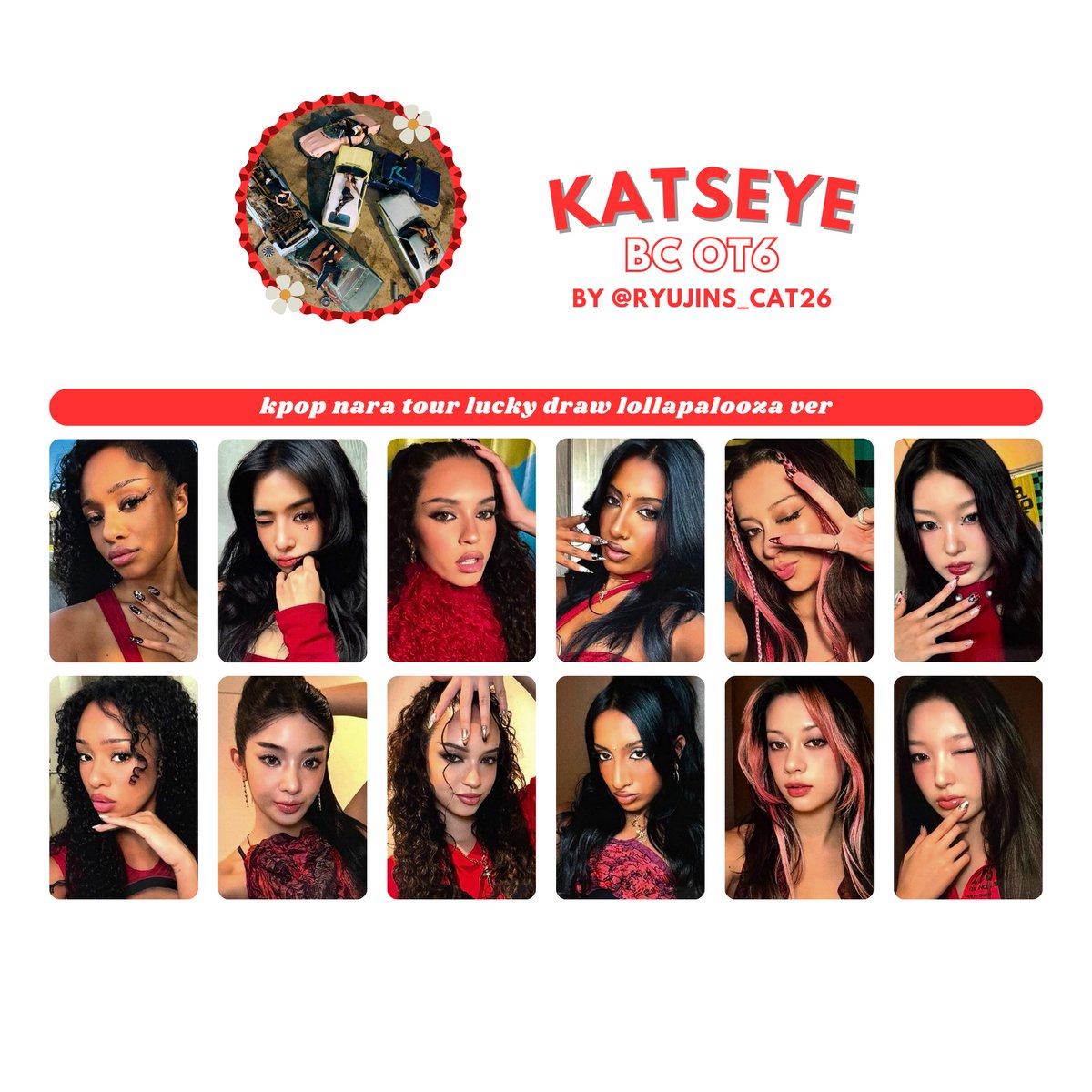 KATSEYE BEAUTIFUL CHAOS PHOTOCARD TEMPLATE Kpop Nara Lucky Draws