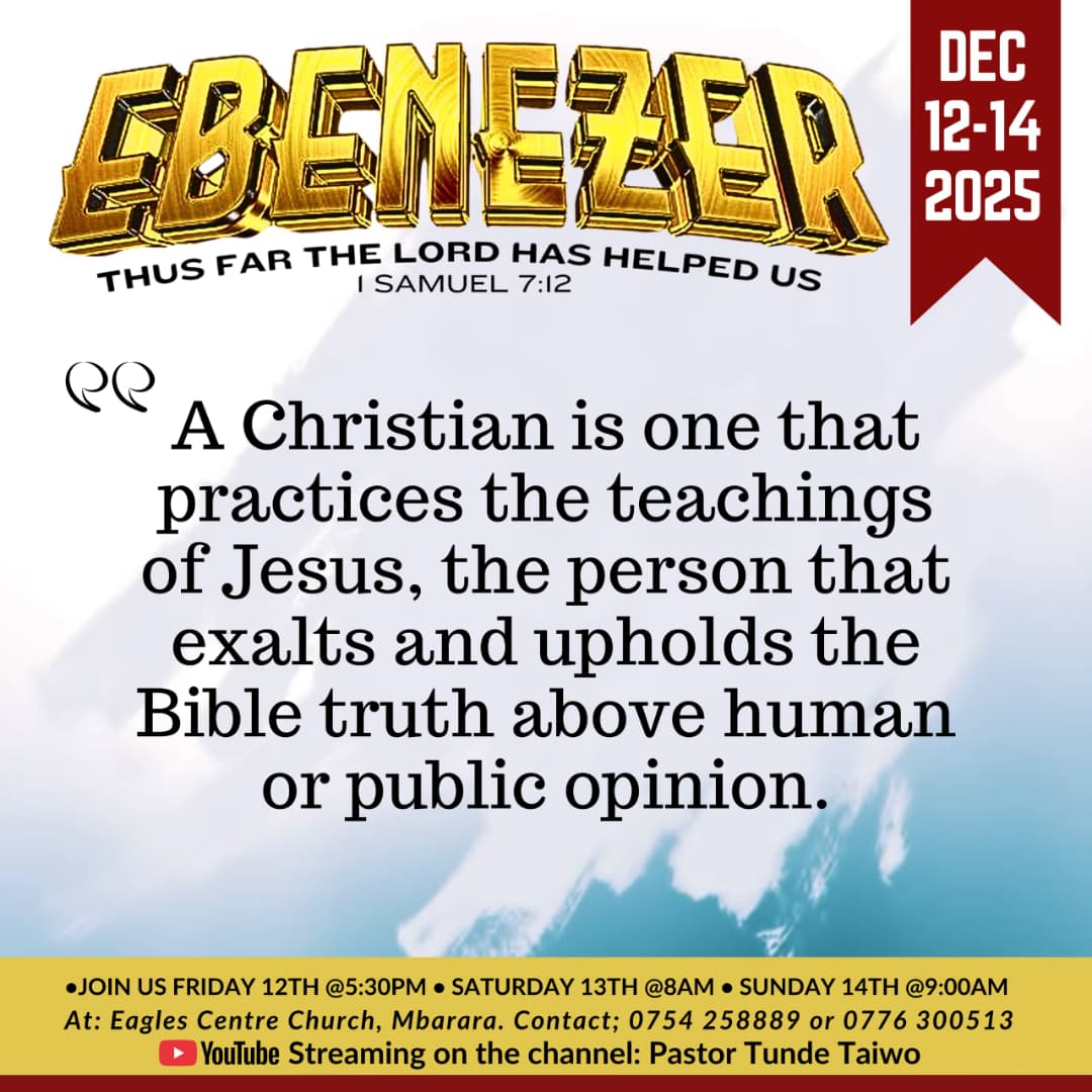 Eaglesccug's tweet photo. Are you a Christian?
#GreatGrace #Ebenezer2025 https://t.co/F1tJHODbst