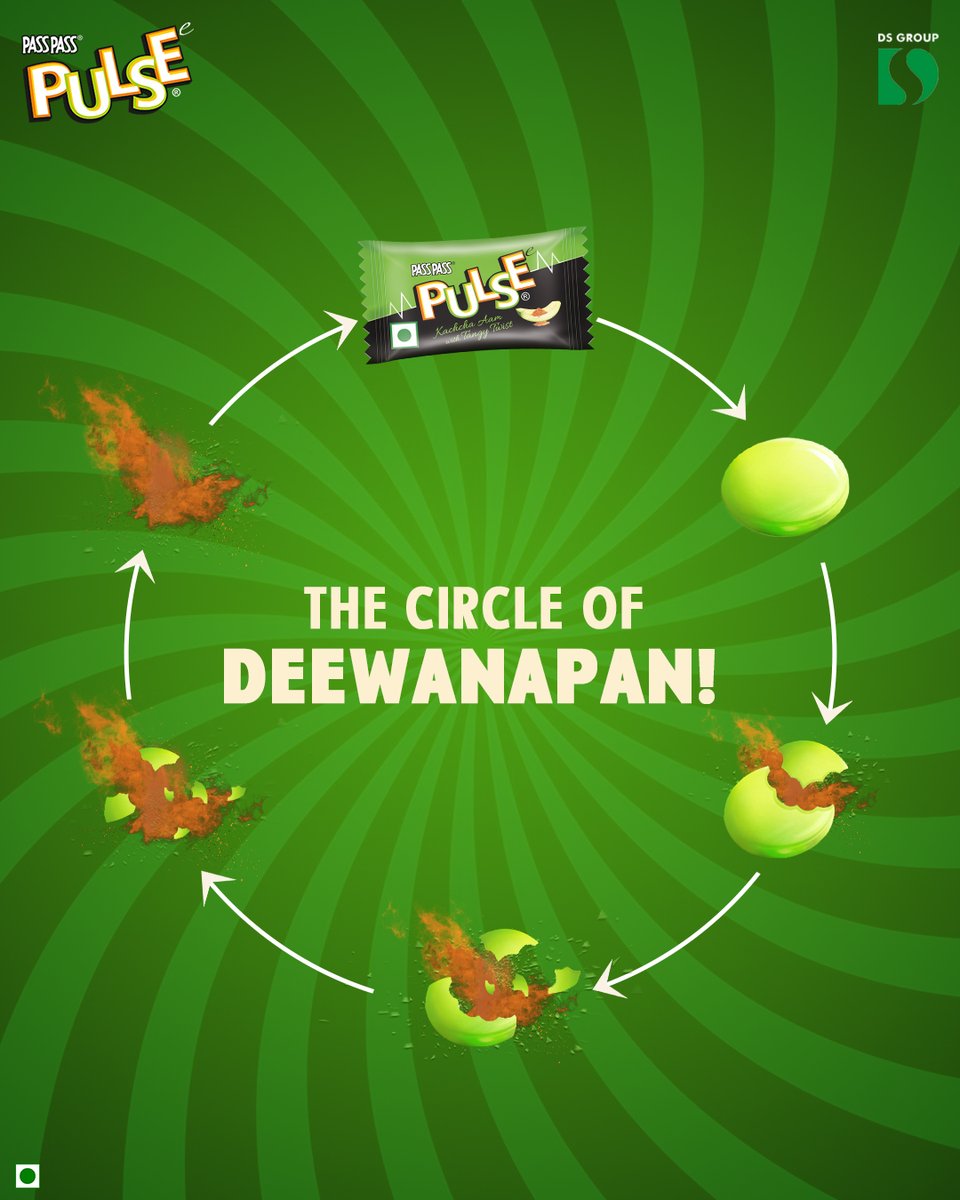 PassPass_Pulse's tweet image. The Deewana’s obsession for Pulse is a circle - endless and unbroken! 😆

#PranJaayeParPulseNaJaaye #Pulse #Tangy #Tanginess #PulseCandy #Masaledaar #PulseToffee #PulseDeewana