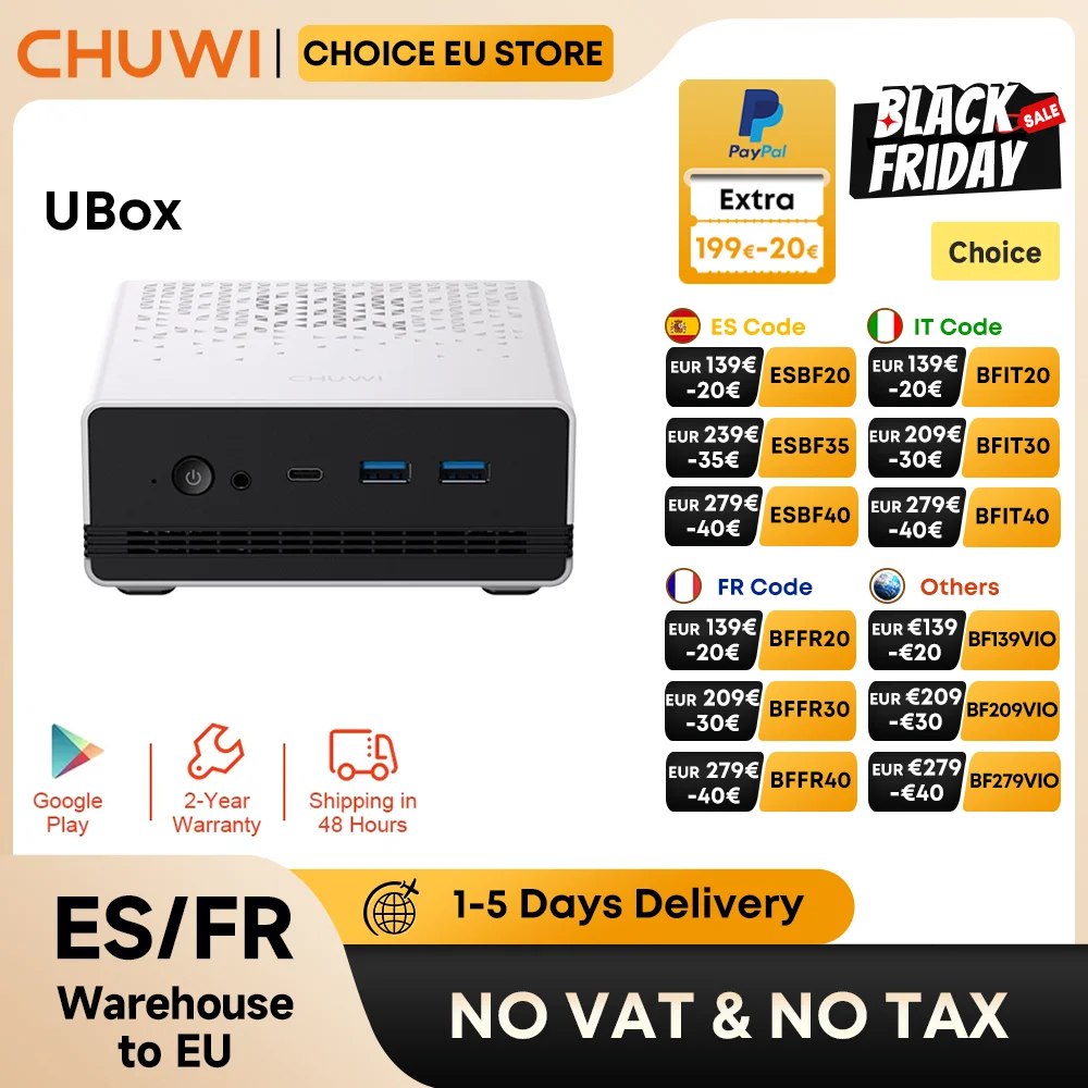 chollosenjoy's tweet image. #Aliexpress 🇪🇸
🔥Descuentazo🔥
Mini PC CHUWI UBox AMD Ryzen 5 6600H 16 GB DDR5 512 GB SSD

❌ Precio recomendado:     726,75€
✅ OFERTA DE HOY:       183,7€
🏷Cupón BFES30

🔹Compra aquí ➡️  s.click.aliexpress.com/e/_c2J656dX

🤩Más chollos aquí: 🌐 t.me/chollosenjoy🔆

👇
