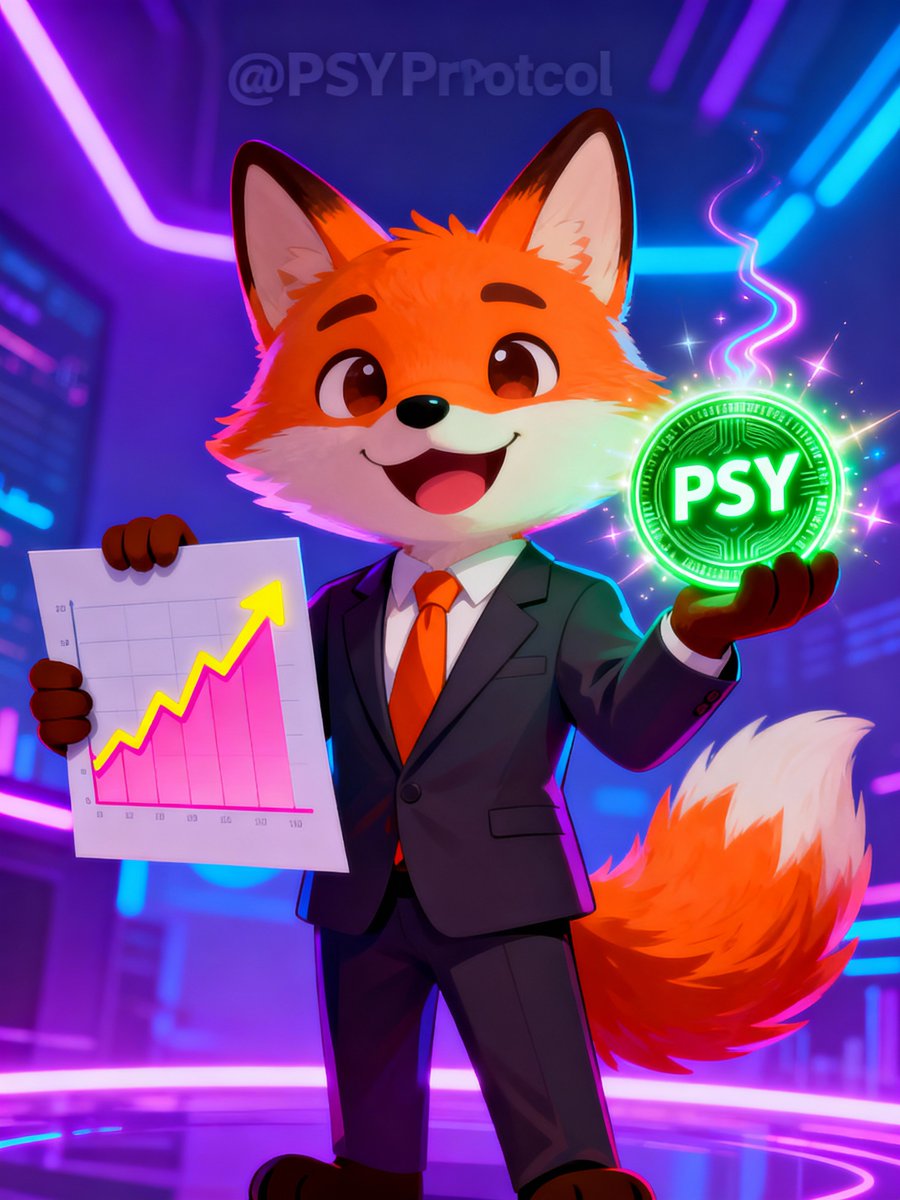 v2k_magic007's tweet image. Check out my entry for the @PsyProtocol mascot contest! #Psymascot 
Mascot Name : CryptoFox
Backstory : CryptoFox is a sly, neon-glowing fox trader from the PsyProtocol universe, mastering DeFi swaps and airdrop hunts with magical coins that unlock hidden blockchain treasures. .