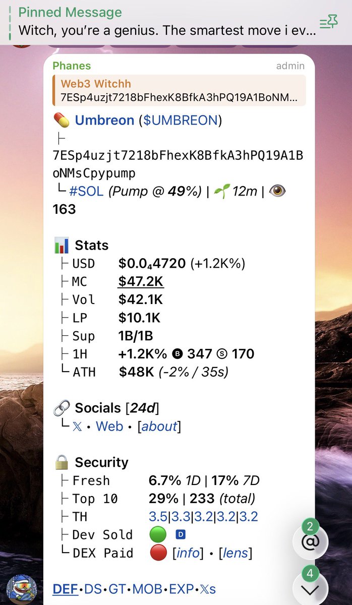 Web3_Witchh's tweet image. $UMBREON chart looking bullish.
CA: 7ESp4uzjt7218bFhexK8BfkA3hPQ19A1BoNMsCpy
Volume rising. Clean pattern. Potential for a move.
Get the next alpha early.
t.me/Web3_Witchh

#Solana #helevier #memecoin #Crypto #Altcoins #Trading #zeudiners