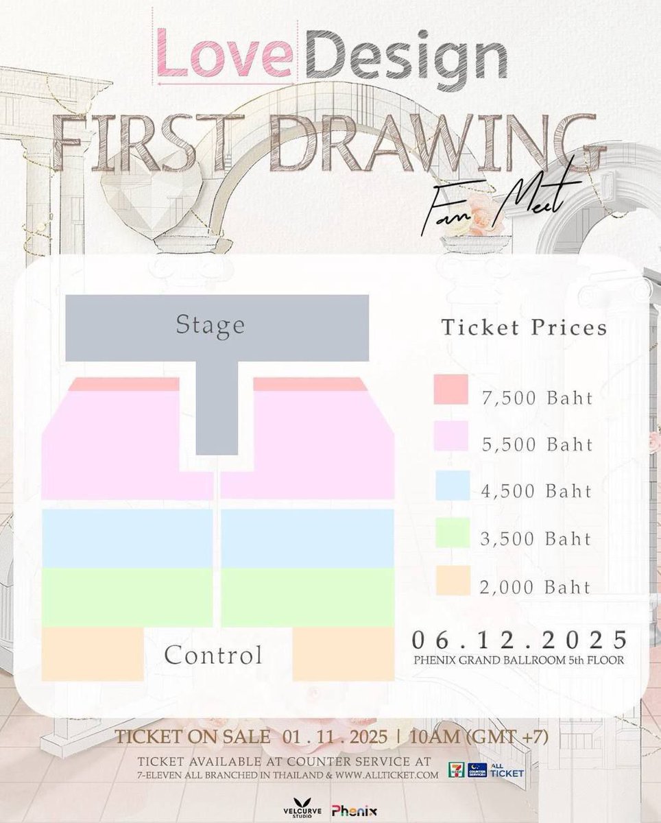 MartinKemz's tweet photo. WTS
LOVE DESIGN : FIRST DRAWING FAN MEETING 🏠

🗓️ 6 DECEMBER 2025
📍 5th Floor, PHENIX GRAND
BALLROOM
✅️Foreigners are also welcomed

Dm me if interested 
#VelCurveStudio
#รับรักออกแบบ 
#LoveDesignSeries
#KaoJaneJaneKao
#เก้าเจนเจนเก้า
#FriendPalm https://t.co/6gXdvxdWMr