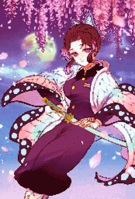 ドット絵にするツールずっと楽しい このしのぶさんぷよぷよ強そうな雰囲気ある