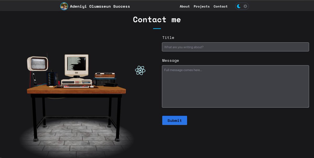 adeniyisuccess_'s tweet image. 👋 Hi, I’m Success, a Full-Stack Developer skilled in:

• JavaScript / TypeScript
• Python
• React, Node.js
Other tools I use include: R3F, GSAP. ThreeJS, etc
I build fast, clean and user-focused digital products.

Check out my portfolio on: success-adeniyi-portfolio.vercel.app