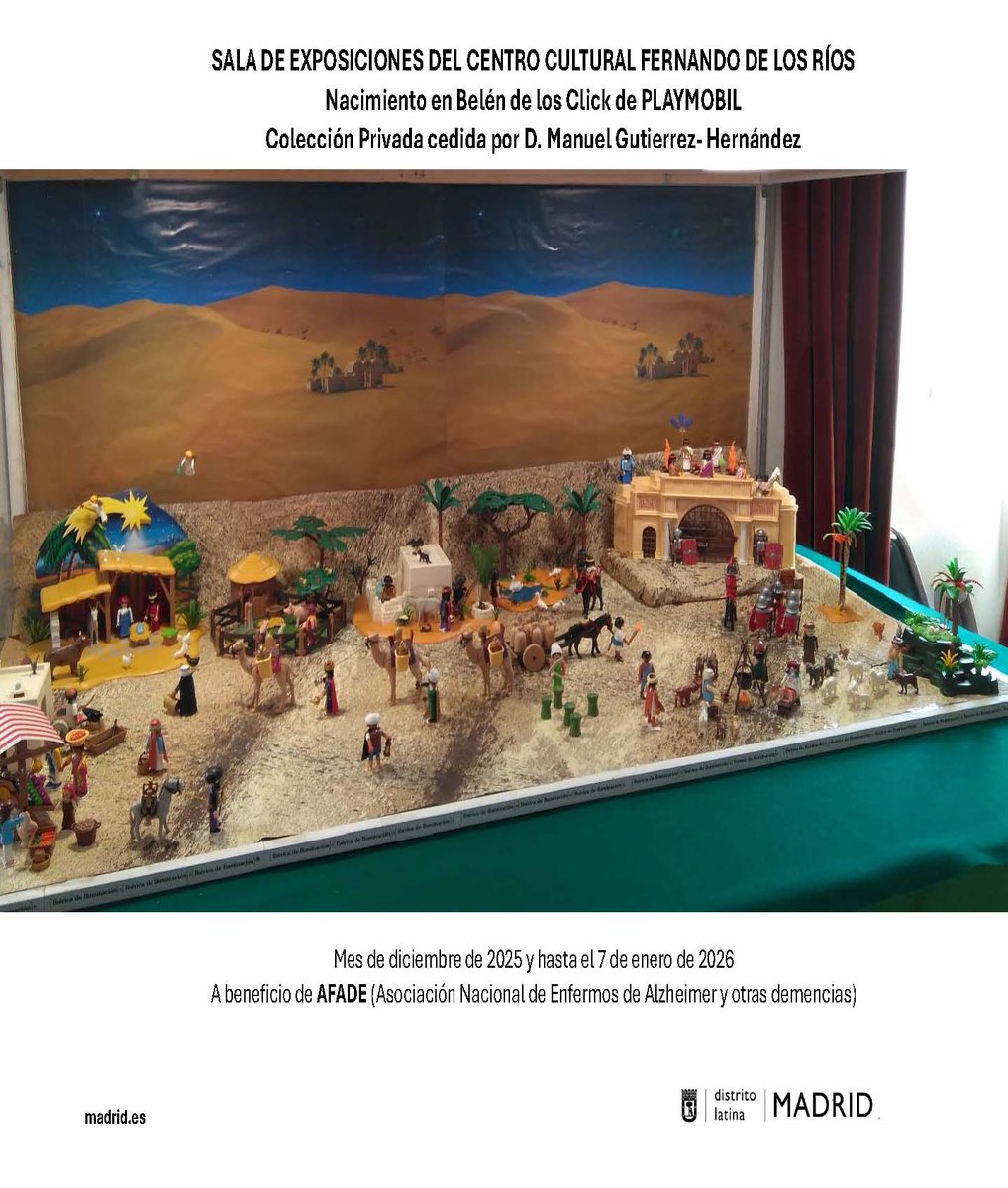 Guía Aluche - LATINA: Belén de clicks de Playmobil, en el Centro Cultural Fernando de los Ríos, hasta el 6 de enero de 2026 #cultura #Navidad2025 #Navidad <a href="/playmobil/">PLAYMOBIL</a> 
guiadealuche.net