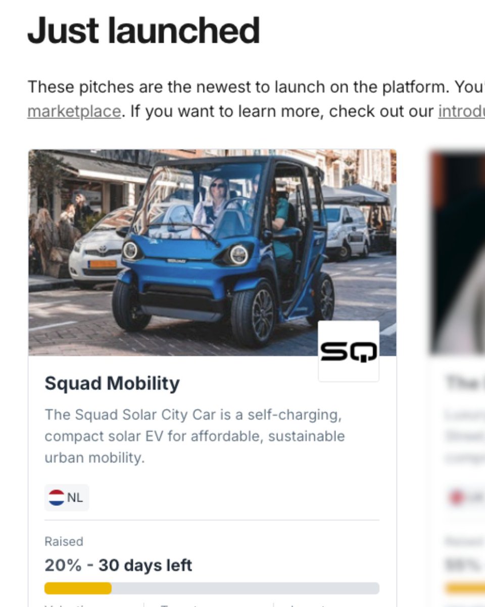 🔝 Our fundraising campaign just went public on Republic Europe. Let's do this together. Let's make solar mobility for everyone really happen! Join the journey.