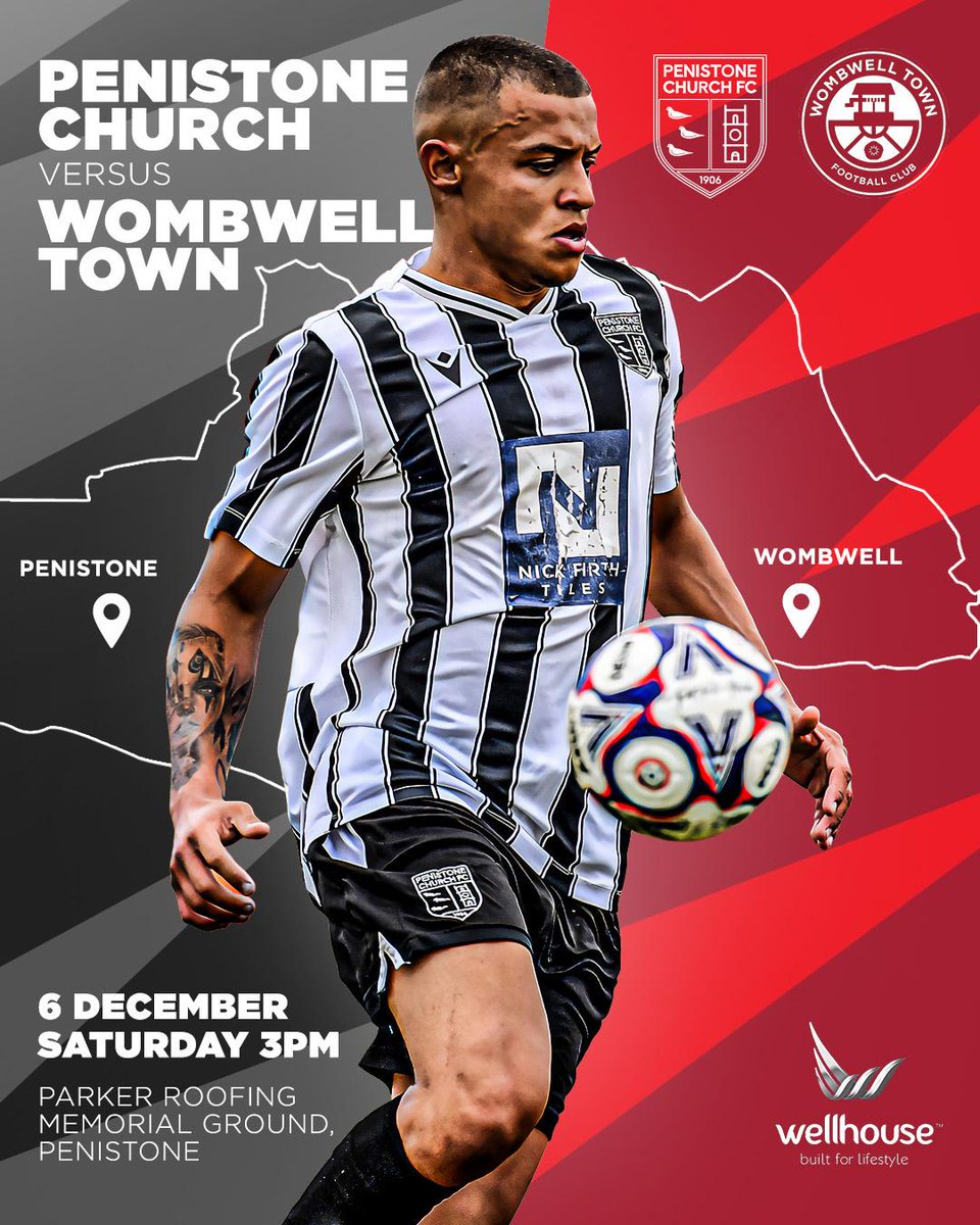 We're back in <a href="/NCEL/">Macron NCEL</a> action on Saturday.

We welcome <a href="/WombwellTownFC/">Wombwell Town FC</a> to the <a href="/parkerroofing/">Parker Maythorn LTD</a> Memorial Ground.

Gate/bar open at 12pm.
Kick off 3pm.

Food available from the kitchen.

The lads would love your support 🙏 

Adults £6
Concessions £4
Under 14s free with a paying adult