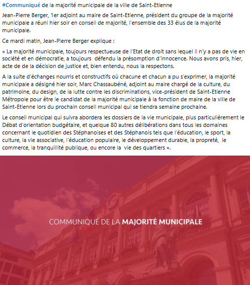 Majorité Saint-Étienne tweet media