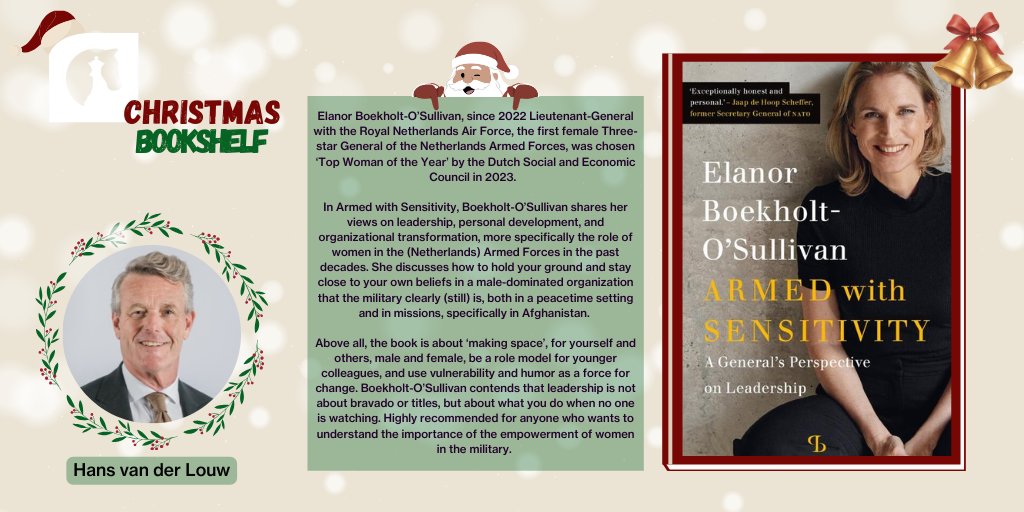 For anyone who wants to understand the importance of the empowerment of women in the military, Strategic Advisor, Defence and Security <a href="/hans_vanderlouw/">Hans van der Louw</a> recommends "Armed with Sensitivity, A General’s Perspective on Leadership" by Elanor Boekholt-O’Sullivan.