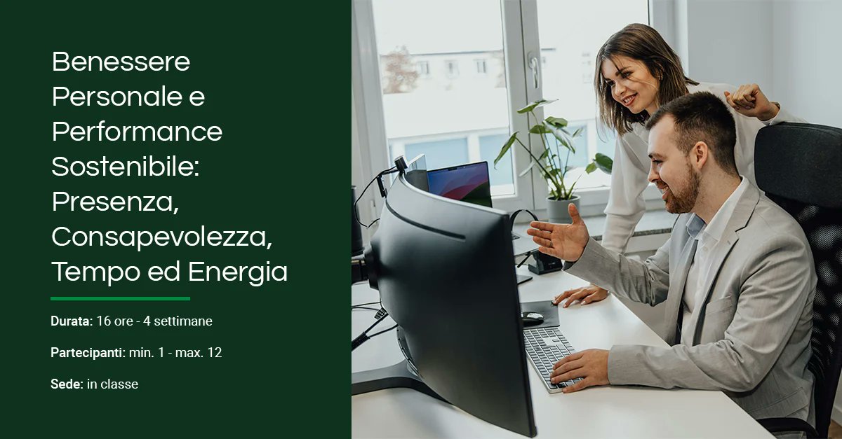 InTrainingSrl's tweet photo. Il #Corso Benessere Personale e Performance Sostenibile ha l’obiettivo di accompagnare professionisti e team in un percorso strutturato che aiuti a ritrovare presenza, chiarezza e sostenibilità nella quotidianità. #Formazione

Scopri il programma completo: https://t.co/x0gQ1DCLcD https://t.co/EeRvXpwCDY