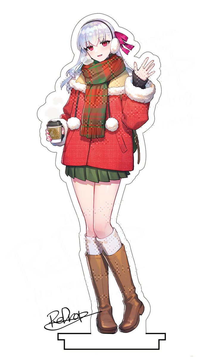 otmm's tweet image. 冬コミ新刊セットに入れるアクスタカーマちゃん🎀🎄 #FGO