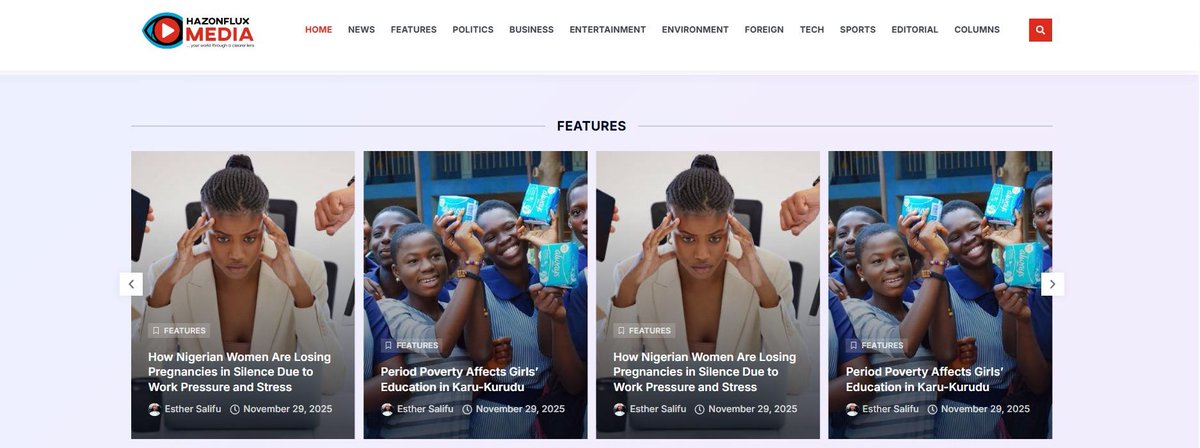 A_Estherfaith's tweet image. Sharing a quick look at a news platform I’m currently designing.

Key focus:
• Fast loading
• Clean UI
• Easy category flow
• Smooth mobile experience
I’m Estherfaith, WordPress/Product Designer.
Open for new projects.
Need a functional, clean website? DM me.