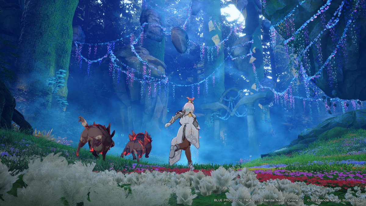 laninoyume's tweet image. 移動はだいたいびりっけつ
なんなら敵に抜かされるので、その子達に次のエリアまで道案内をしてもらっていたのだ💦
#BlueProtocol #ブルプロSS