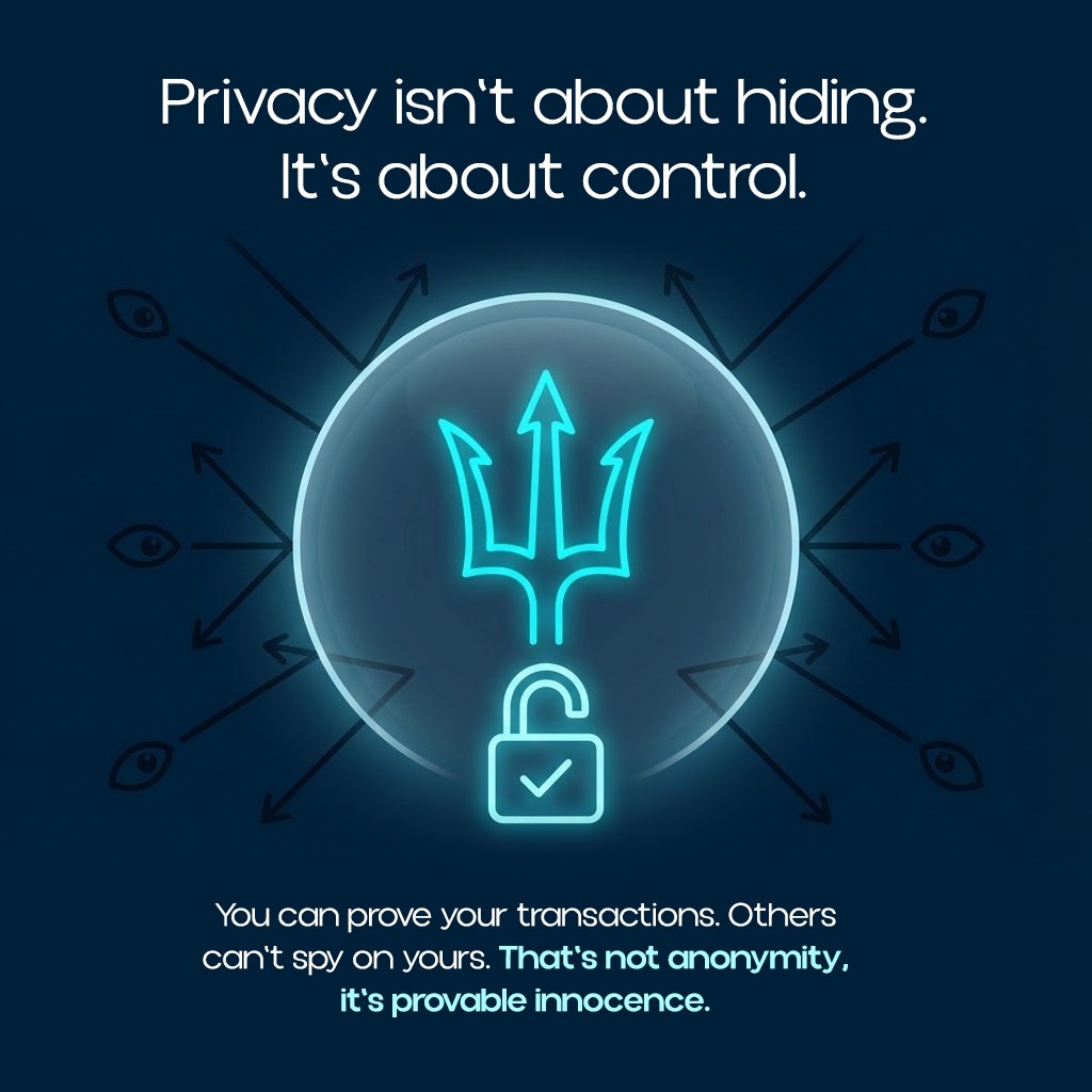 Privacy isn't about hiding. It's about control. You can prove your transactions. Others can't spy on yours. That's not anonymity, it's provable innocence.

Every Solana transaction is public forever. Your wallet balance. Your trading strategy. Your entire financial history. We're
