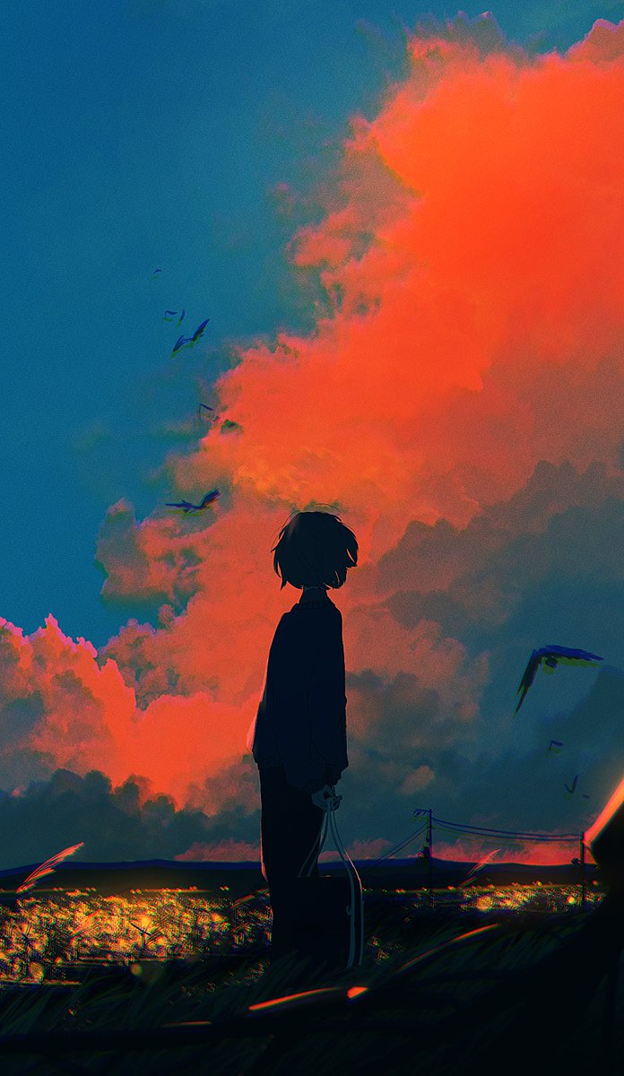 banakotakemaru's tweet image. 独り空の下