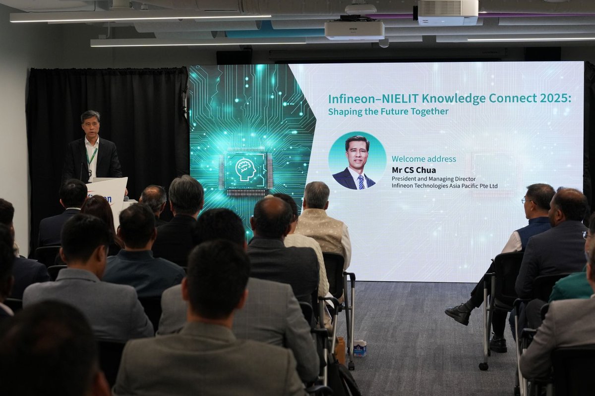 NIELITIndia's tweet image. #NIELIT officials visited @Infineon ’s Singapore HQ for Knowledge Connect 2025, gaining hands-on experience with Infineon’s #microcontrollers &amp;amp; real-world apps. This technical immersion will be translated into our curriculum — empowering students. Big thanks to Infineon.