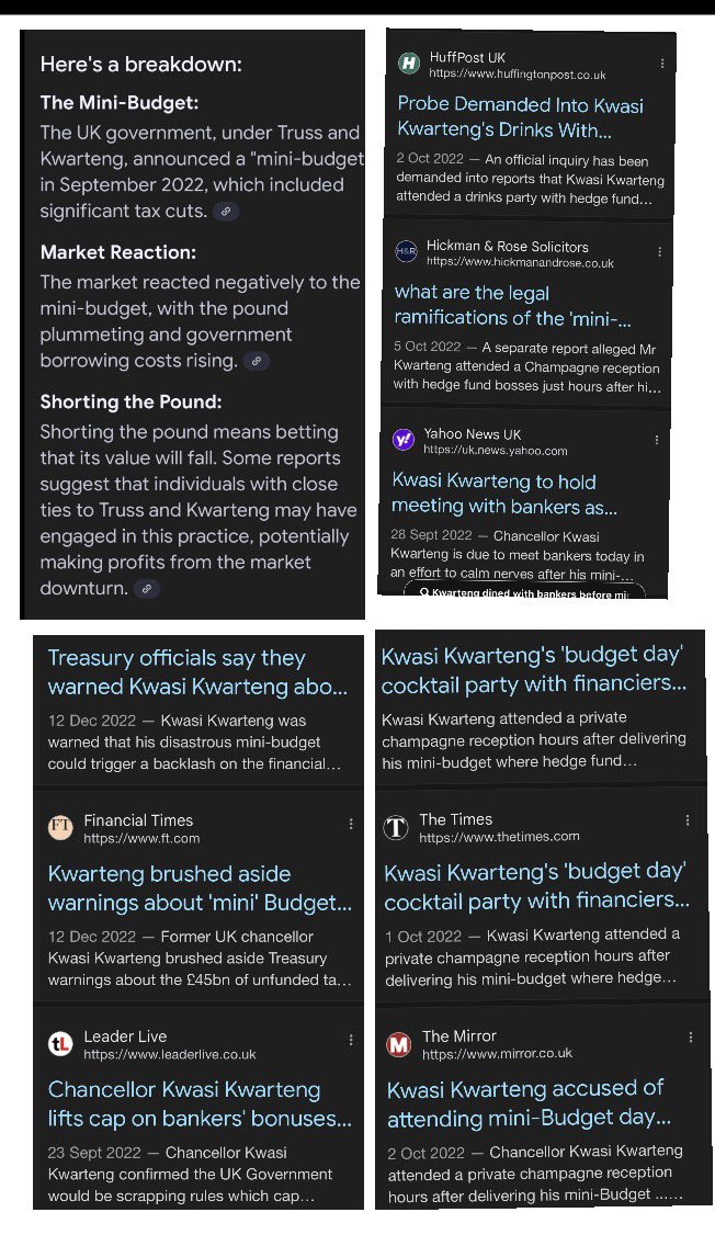 SallyBourliakas's tweet image. Chair of OBR leaked the budget before she presented it 
so 
fair dos

Why weren’t Truss &amp;amp; Kwarteng investigated for leaking their disastrous budget to bankers before it was presented?

Causing stock market to react before speech began 

Same with £ Truss/ Kwartang Mini Budget in…