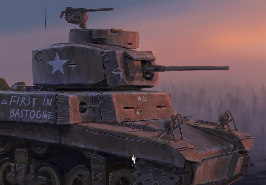 __tuji_'s tweet image. M3A3E2 Jumbo Stuart assault tank, my digital art a while ago.
It has 51~127mm add-on plates, max armor thickness now up to 152mm!  #digitalart #WarThunder