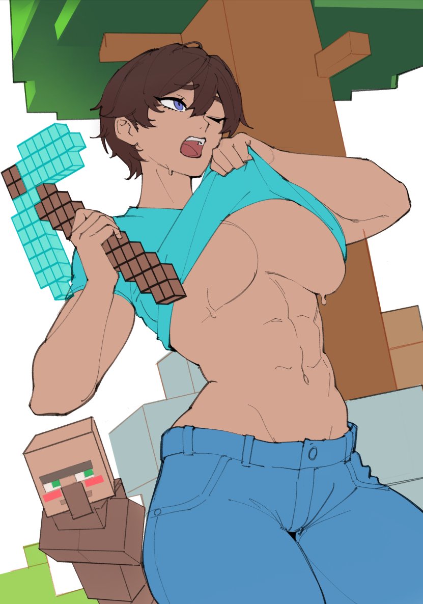 WIP, I want to draw a tomboy version of Steve😋. Maybe give me a follow so as not to miss the final drawing👉👈