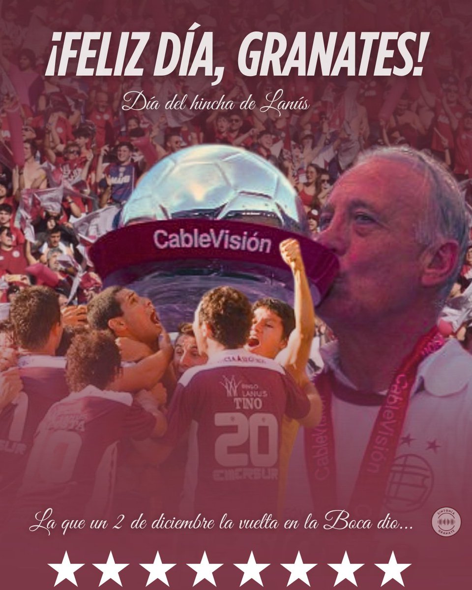 🇱🇻❤️ Un 2 de diciembre de 2007 tocamos el cielo con las manos, coronando el esfuerzo de toda una vida, el quiebre más importante de nuestra historia. 

Un amor incondicional, una pasión que nos transforma la vida, un sentimiento que no se puede comparar.

¡Feliz día, Granates!
