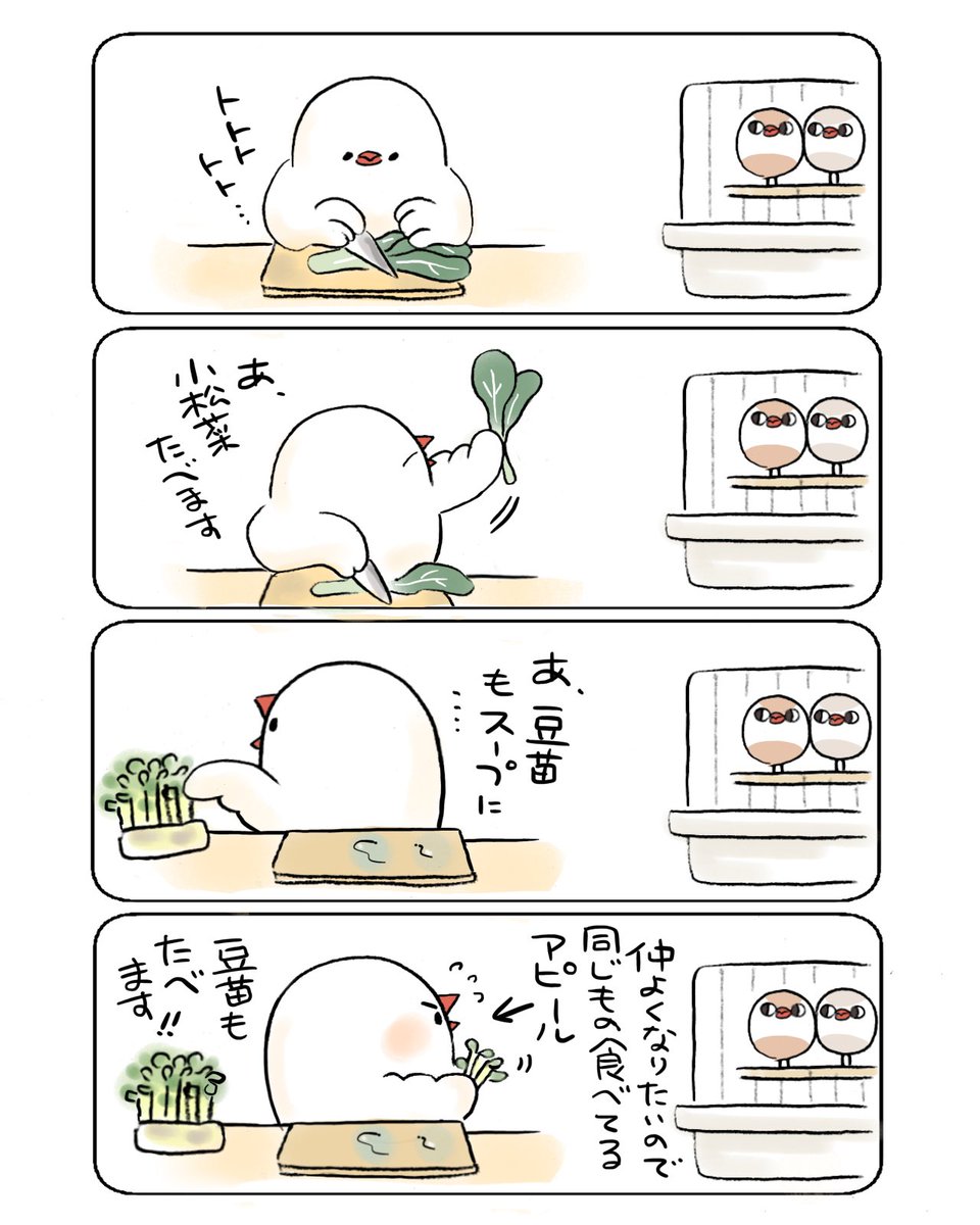 我が家のちゃむむむ日記
『オナジモノ、タベル、ミンナナカマ!』 