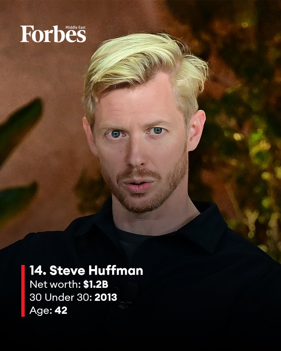 14. Steve Huffman Net worth: $1.2B 30 Under 30: 2013 Age: 42