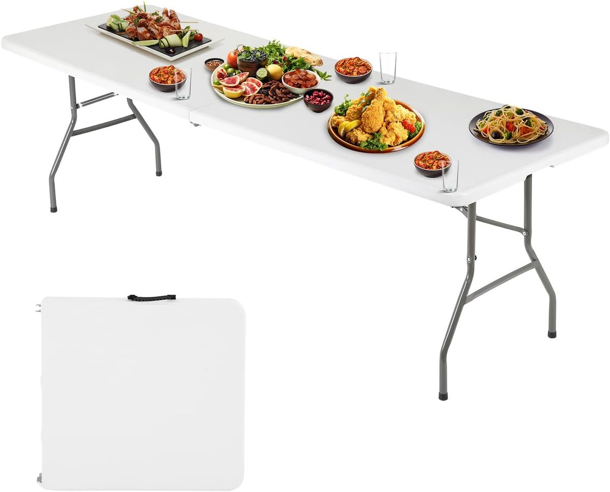 babyfashionusa's tweet image. FDW 6FT Folding Table, Portable Fold-in-Half Plastic Picnic Party Table with Carrying Handle （White, 6FT）

Price :  $45.79

sovrn.co/8jqr5qo

#ad #Table
Image Credit :  amazon