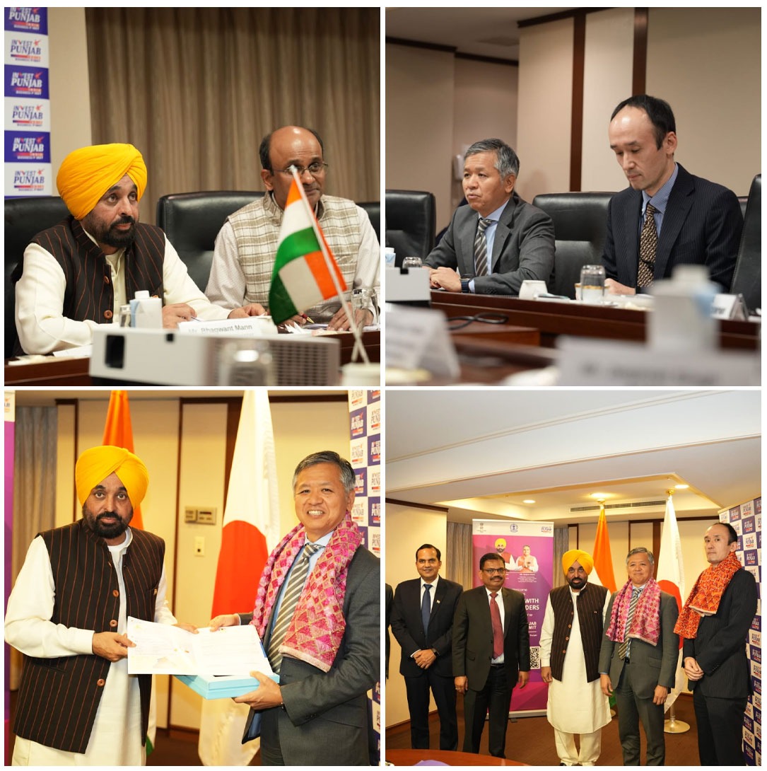 BhagwantMann's tweet image. Today, On the first day of Japan visit, met with the representatives from the JBIC,  Aisan Industry, Yamaha, Honda Motor, Director General of JICA South Asia Department, Toray Industries, Parliamentary Vice-Minister of Economy, Trade and Industry (METI) and Fujitsu Ltd. and…