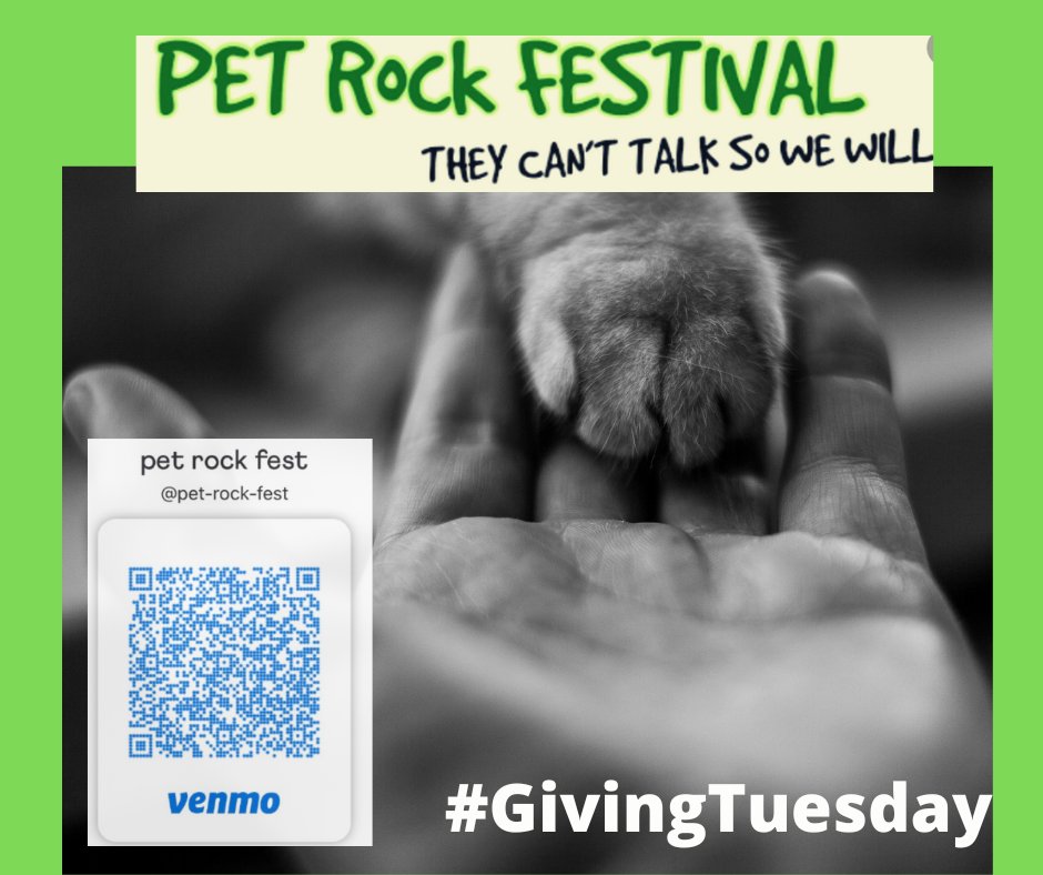 It's #GivingTuesday, but kindness doesn’t follow a calendar &amp; neither do the animals who need us. 🐾

#PetRockFest is a nonprofit that donates ALL proceeds to New England shelters, rescues, sanctuaries &amp; cruelty-prevention groups.  We raise money ALL year bit.ly/44JlrfQ