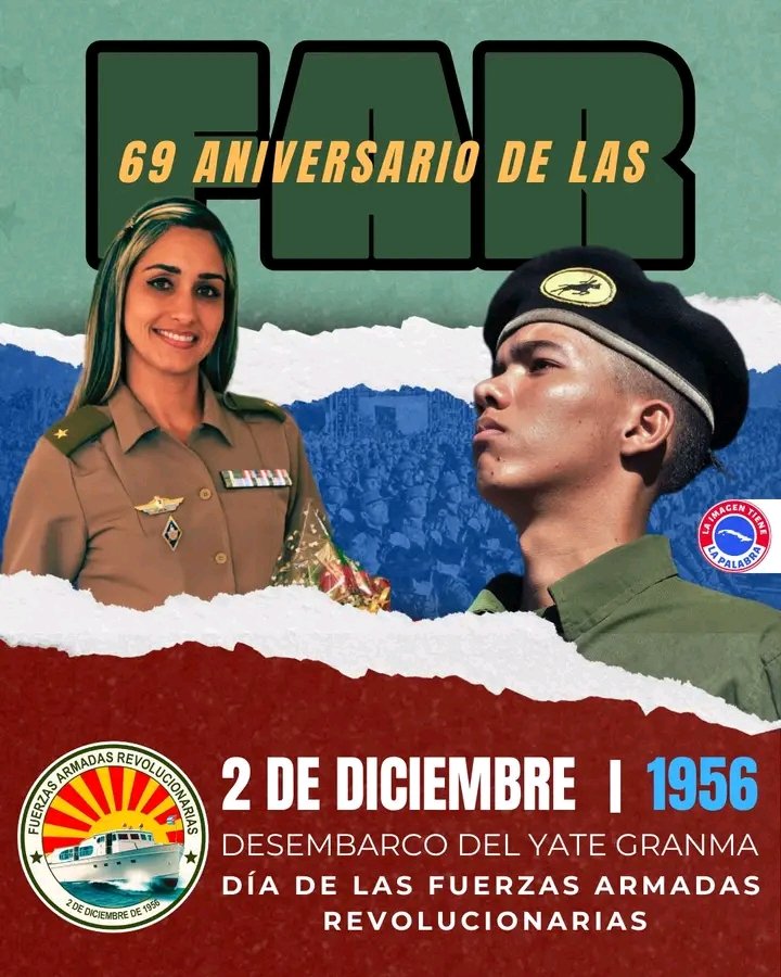 Llegué a todos los miembros de nuestras gloriosas FAR el reconocimiento por la labor que realizan en defensa de #Cuba . En especial a los #MatancerosEnVictoria <a href="/DiazCanelB/">Miguel Díaz-Canel Bermúdez</a> <a href="/DrRobertoMOjeda/">Dr. Roberto Morales Ojeda</a> <a href="/mariofsabines/">Mario Sabines Lorenzo</a> <a href="/CaridadPoey/">Marieta Poey Caridad</a> <a href="/PartidoPCC/">Partido Comunista de Cuba</a>