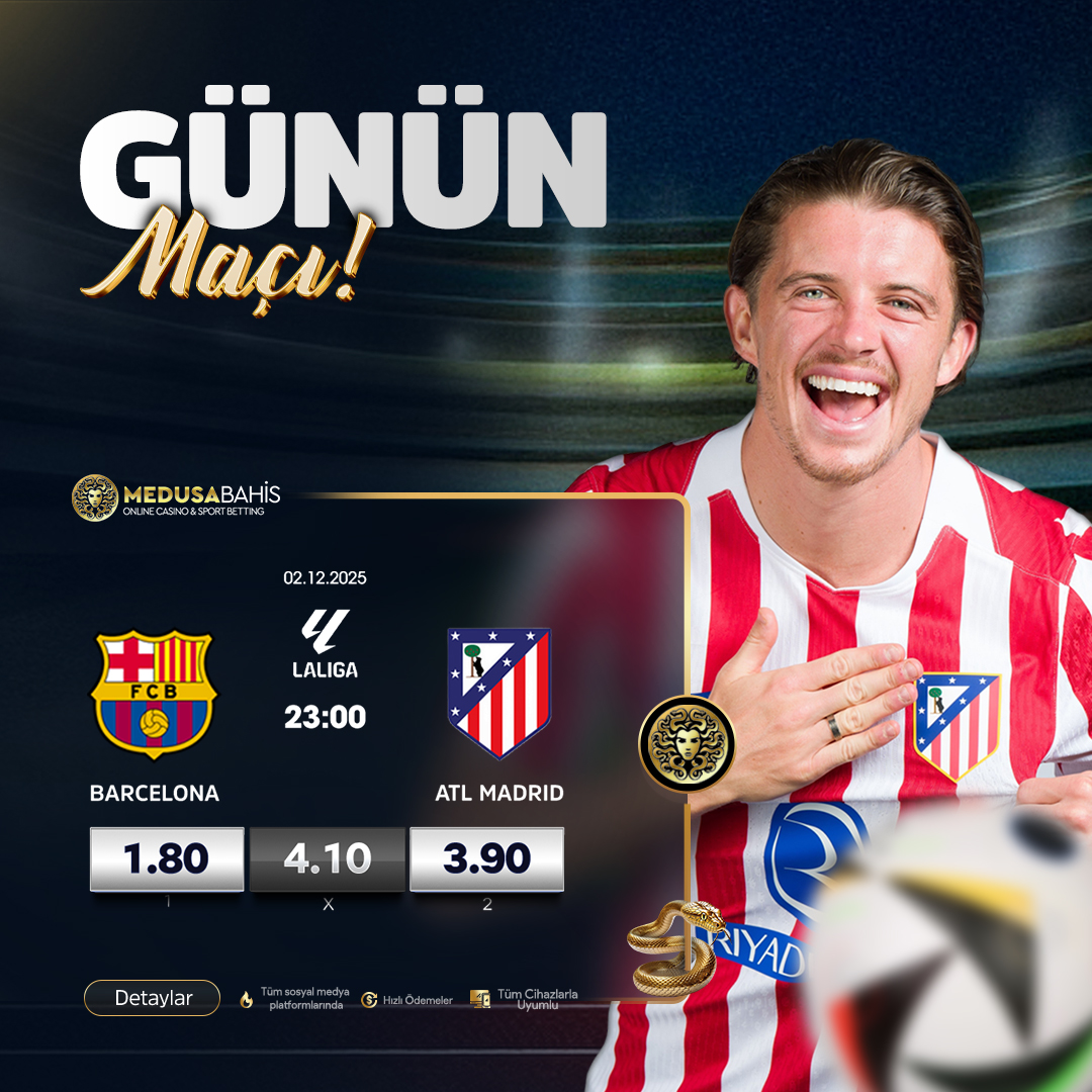 Bahisen_'s tweet photo. ⚡ Bahisen
🎯 GÜNÜN MAÇI:
⚽ Barcelona 🆚 ATL Madrid | 23:00 | LaLiga
Bahisen’de LaLiga gecesi başlıyor! ⚽🔥
👉 https://t.co/AzJM18aOg0
#Bahisen #Barcelona #ATLMadrid #LaLiga #BahisZamanı #KazançVakti https://t.co/7isnZa7AaX