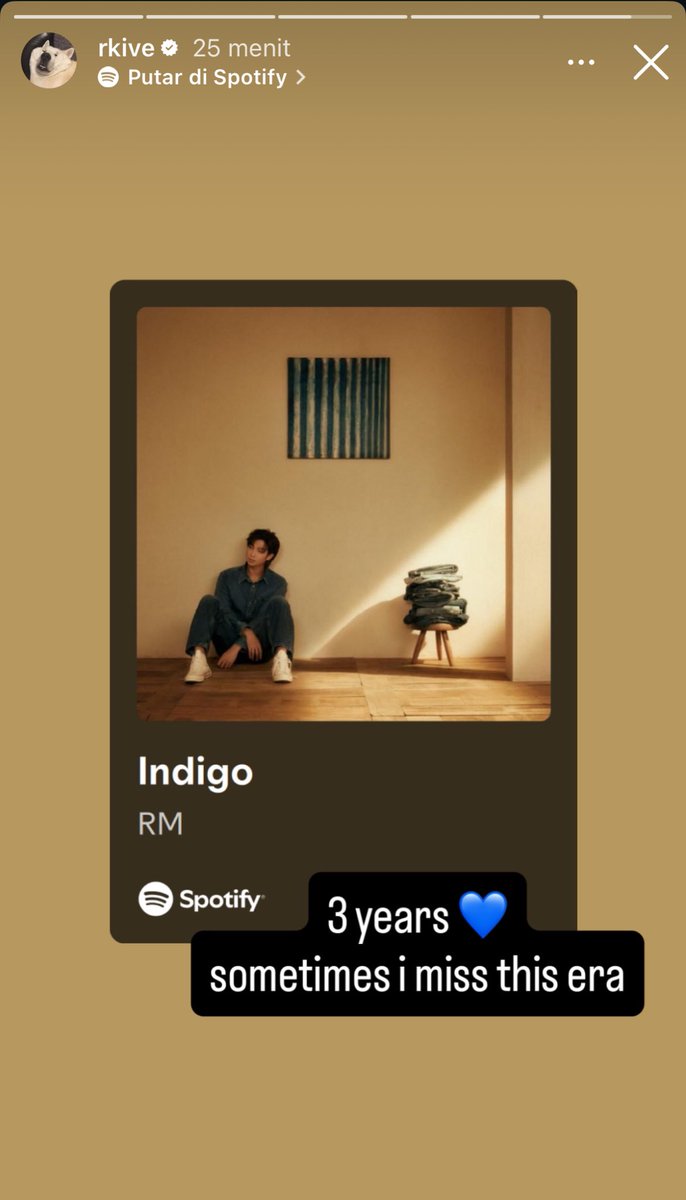 Happy anniversary, indigo, anak cantiknya Kim Namjoon 💙 aku pun rindu, selalu.