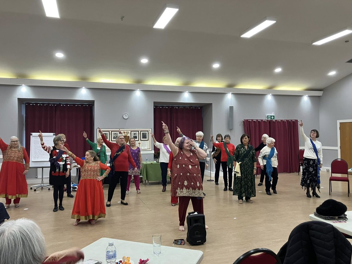 “Bollywood Dance ” entertained @ComberbachWIat their December meeting,and they joined in for some of the dances. Great movers!