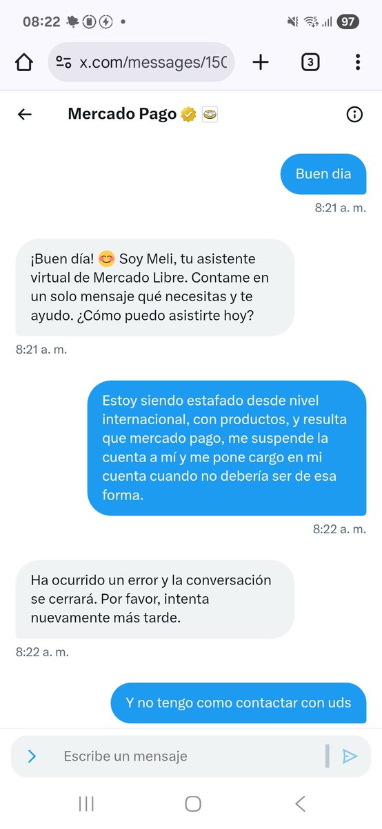 LagoriaJ's tweet photo. @Merval_Surf @marcos_galperin @SzAriel @Mercadolibre Realmente vergonzoso. Años usando mercado pago, siendo revendedor de mercado point. Y soy hackeado y a su vez M.P. me castiga de manera exuberante a mí sin siquiera poder tener un derecho de queja porque ninguna línea me atiende y me suspenden la cuenta sin poder comunicarme. https://t.co/HtVJXRT6Fa