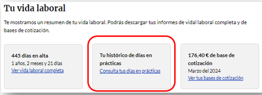 Alumnos en prácticas: desde el Área personal de #IMPORTASS puedes consultar los días que has estado de prácticas, los centros donde las has realizado y cómo computan a efectos de prestaciones. 
Aquí también encontrarás información específica 👉run.gob.es/ebcalumnosprac…